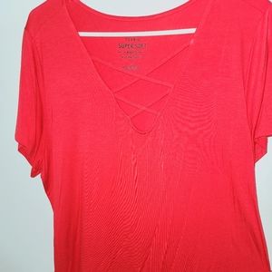 TORRID CRISS-CROSS V-NECK